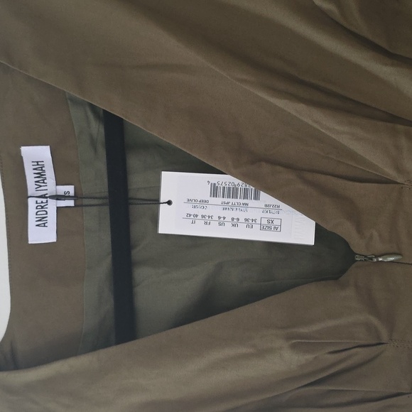 Andrea Iyamah Khaki Jumpsuit with Balloon Sleeves - Picture 3 of 7